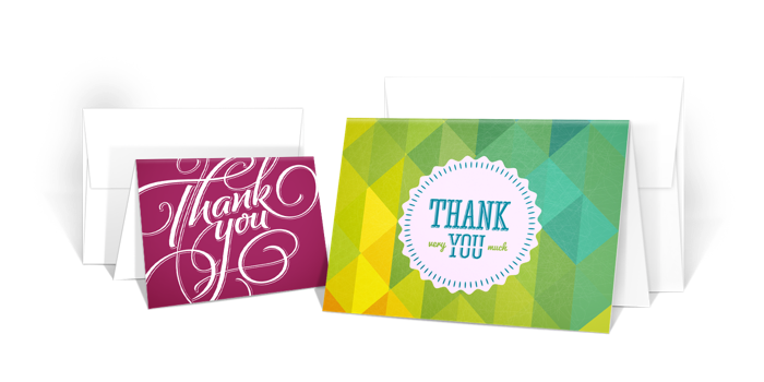 Folded Thank You Cards - Print Thank You Cards - UPrinting.com